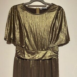 “Bundle 10 for $12” women’s gold metallic knee high party formal dress